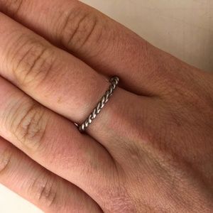 Tiffany & Co. Sterling Silver Twist Band